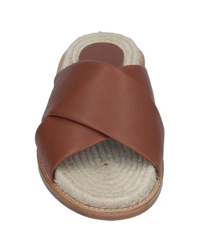 Shop Loro Piana Sandals In Brown