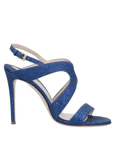Shop Deimille Sandals In Blue