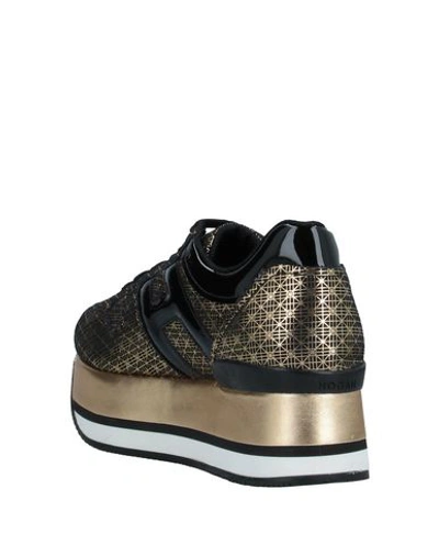 Shop Hogan Woman Sneakers Gold Size 4.5 Soft Leather