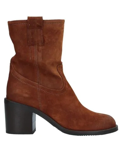 Shop Lemaré Woman Ankle Boots Brown Size 8 Soft Leather