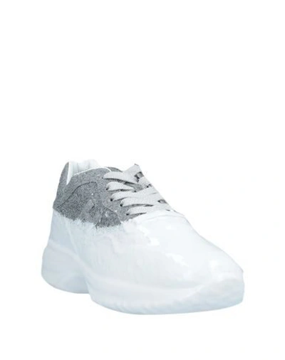 Shop Hogan Woman Sneakers White Size 5 Soft Leather, Textile Fibers