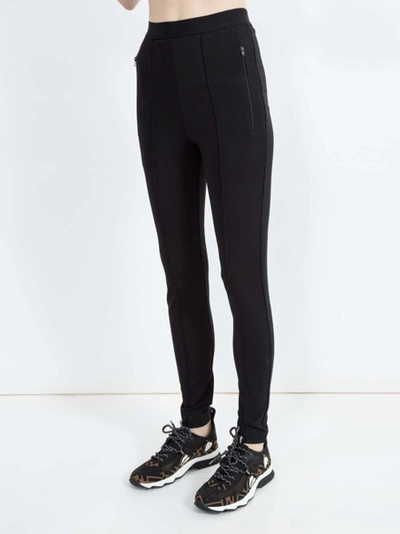 Shop Balenciaga Logo-waistband Leggings Black