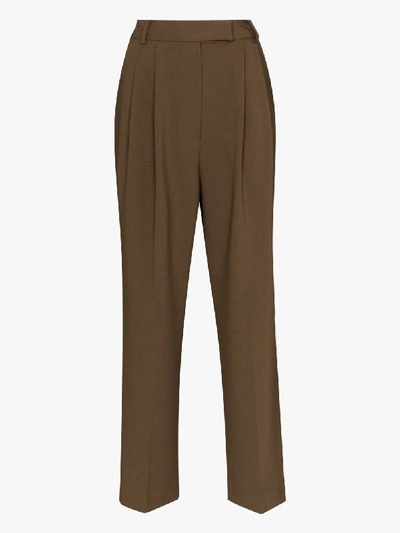 Shop The Frankie Shop 'bea' Hose Mit Falten In Brown