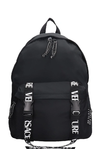 Shop Versace Jeans Couture Backpack In Black Polyamide