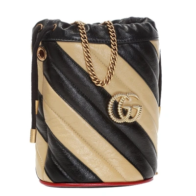 Shop Gucci Gg Marmont Mini Bucket-bag In Black