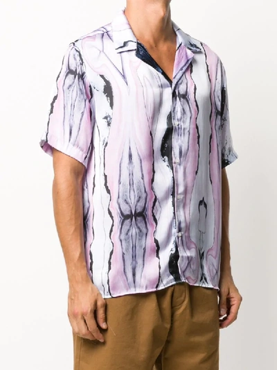 Shop Family First Abstract-print Short-sleeved Shirt In Purple
