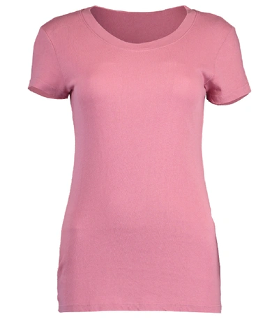 Shop L Agence Wild Rose Cory Scoop Neck Tee In Wildrose