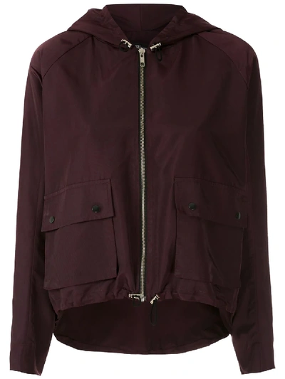 Shop Uma Raquel Davidowicz Atlanta Hooded Zipped Jacket In 紫色