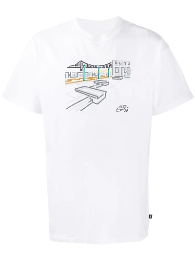 Shop Nike Skate Printed T-shirt In White