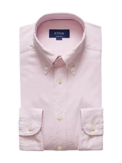 Shop Eton Contemporary-fit Oxford Dress Shirt In Pink