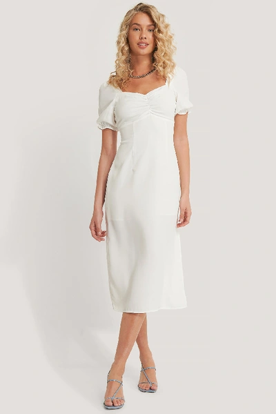 Shop Queen Of Jetlags X Na-kd Side Slit Midi Dress White