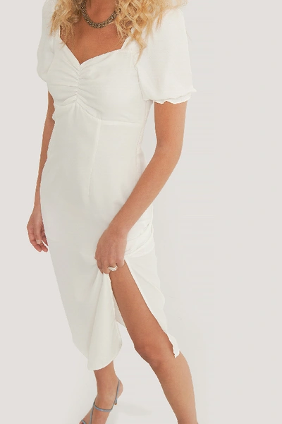 Shop Queen Of Jetlags X Na-kd Side Slit Midi Dress White