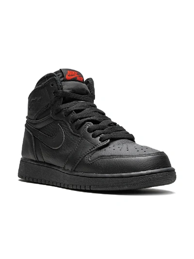 Shop Jordan Air  1 Retro High Og Bg Sneakers In Black