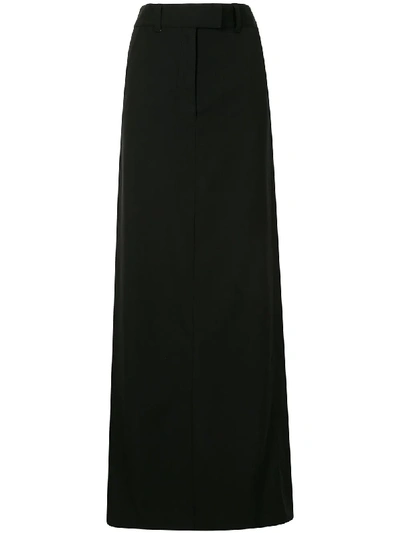 Shop Vera Wang High-rise Maxi Skirt In Black