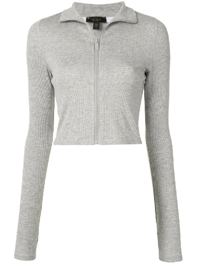 Shop Alala Rise Zip Up Sweatshirt In Grey