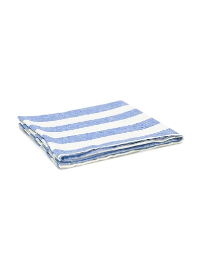 Shop Frescobol Carioca Striped Beach Towel In Blue