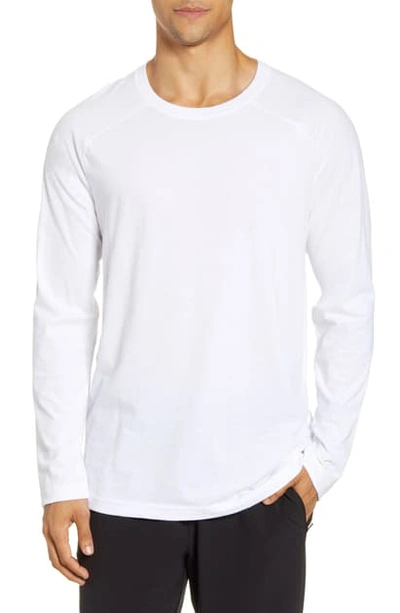 Shop Alo Yoga Triumph Raglan Long Sleeve T-shirt In White