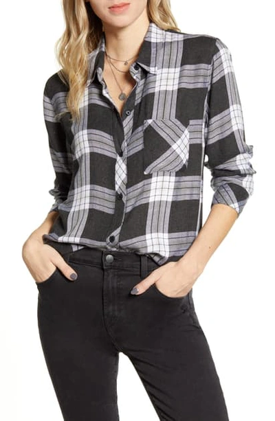 Shop Rails Hunter Plaid Shirt In Pewter Frost