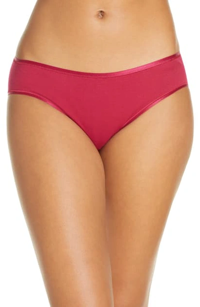 Shop Hanro Seamless Cotton High Cut Briefs In Barberry