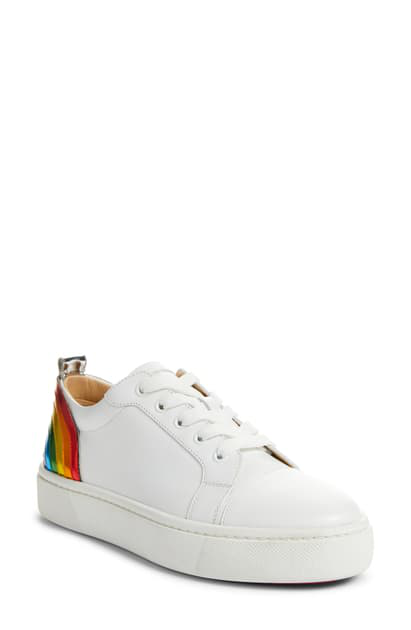 rainbow white sneakers