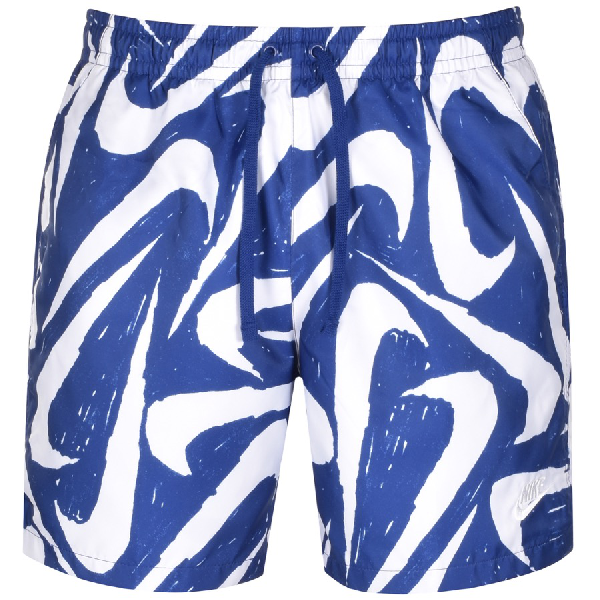 nike flow shorts blue