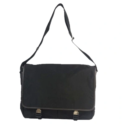 Pre-owned Prada Black Nylon Tessuto Messenger Bag