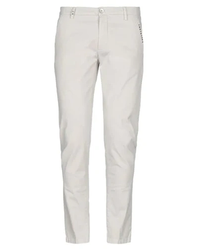 Shop Aglini Man Pants Light Grey Size 31 Cotton, Elastane