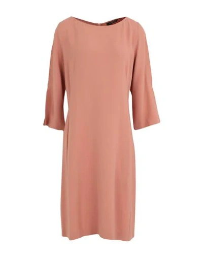 Shop Antonelli Woman Mini Dress Salmon Pink Size 12 Viscose, Acetate, Elastane