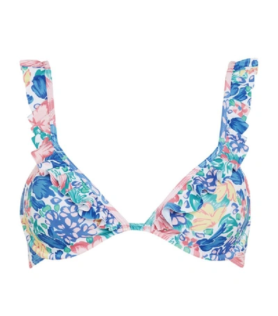 Shop Faithfull The Brand Chaumont Floral Bikini Top