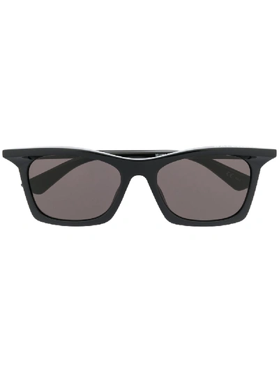 Shop Balenciaga Rim Rectangle Sunglasses In Black