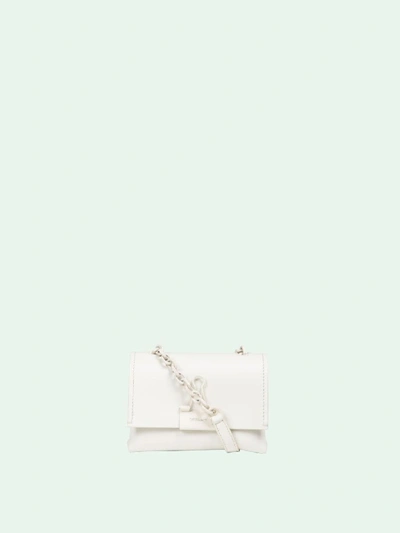 Shop Off-white Leather Crossbody Bag In White