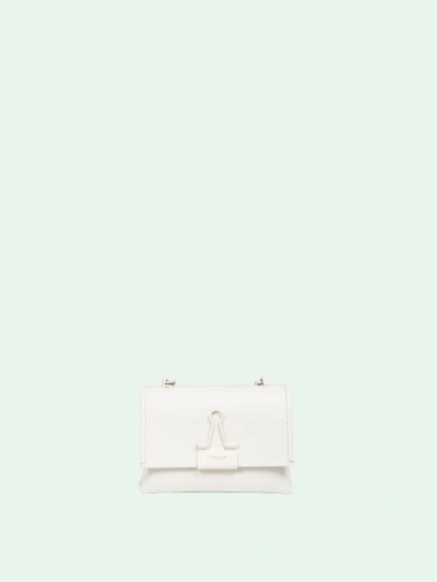 Shop Off-white Leather Crossbody Bag In White