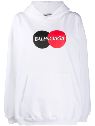 Shop Balenciaga Cotton Hoodie In White