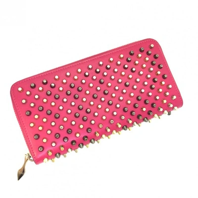 Pre-owned Christian Louboutin Pink Leather Wallet