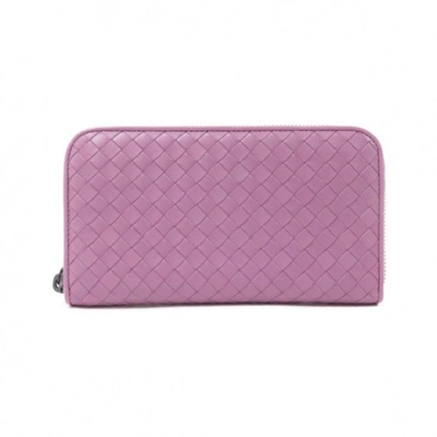 Pre-owned Bottega Veneta Purple Leather Wallet