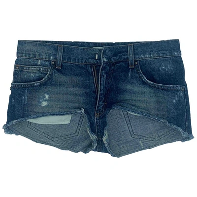 Pre-owned Pierre Balmain Blue Denim - Jeans Shorts