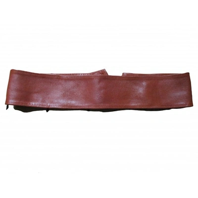 Pre-owned Chloé Leather Belt In Camel