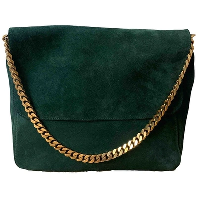 Pre-owned Celine Gourmette Green Suede Handbag