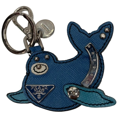 Pre-owned Prada Blue Leather Bag Charms