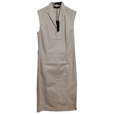 Pre-owned Trussardi Mid-length Dress In White
