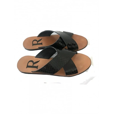 Pre-owned Roseanna Black Leather Sandals