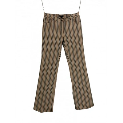 Pre-owned Burberry Straight Pants In Beige