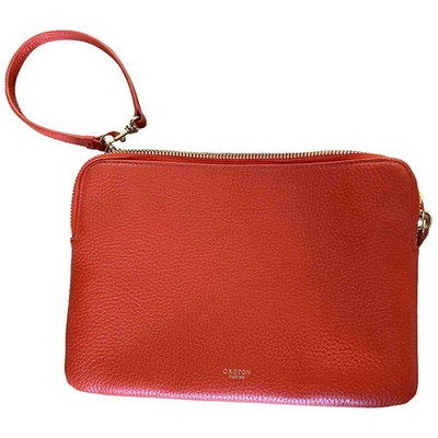 Pre-owned Oroton Red Leather Clutch Bag