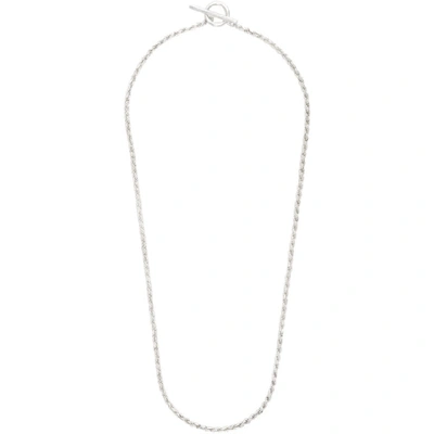 Shop All Blues Silver Polished Rope Necklace