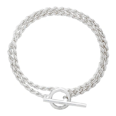 Shop All Blues Silver Polished Rope Bracelet