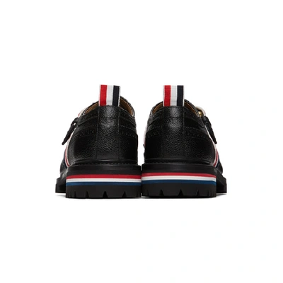Shop Thom Browne Black Strap Classic Longwing Brogues In 001 Black