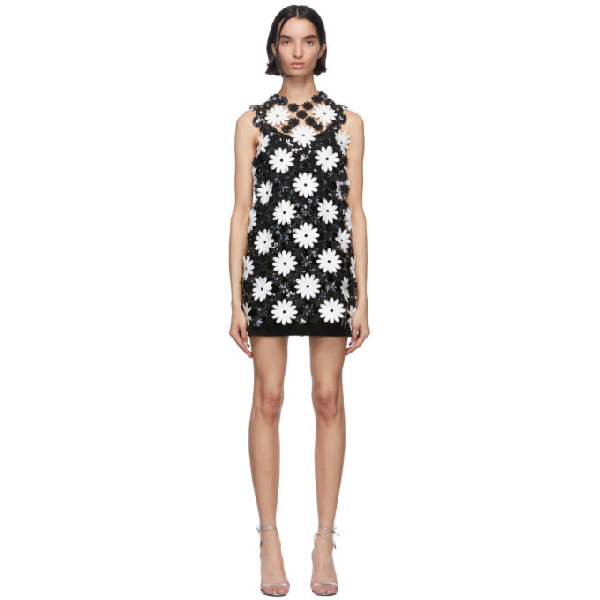 black and white daisy dress