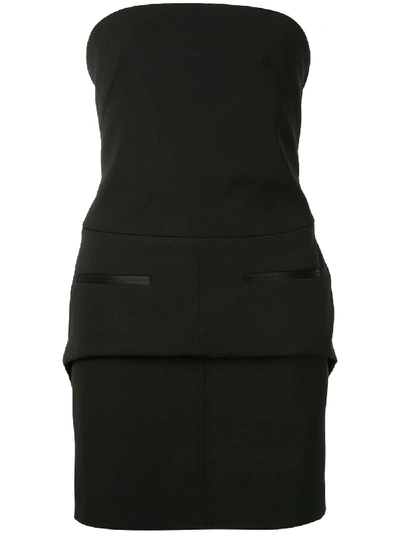 Shop Vera Wang Strapless Mini Dress In Black