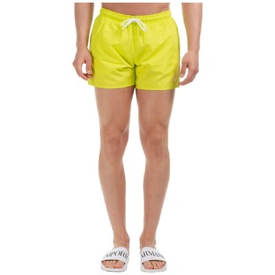 Shop Emporio Armani Men's Boxer Swimsuit Bathing Trunks Swimming Suit In Yellow