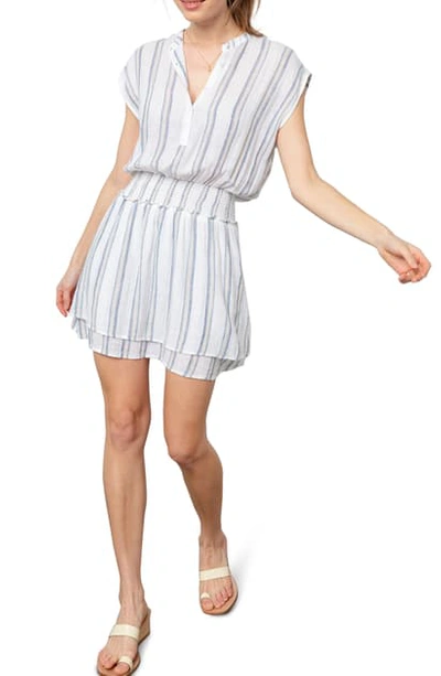 Shop Rails Angelina Smocked Waist Minidress In Ryland Stripe